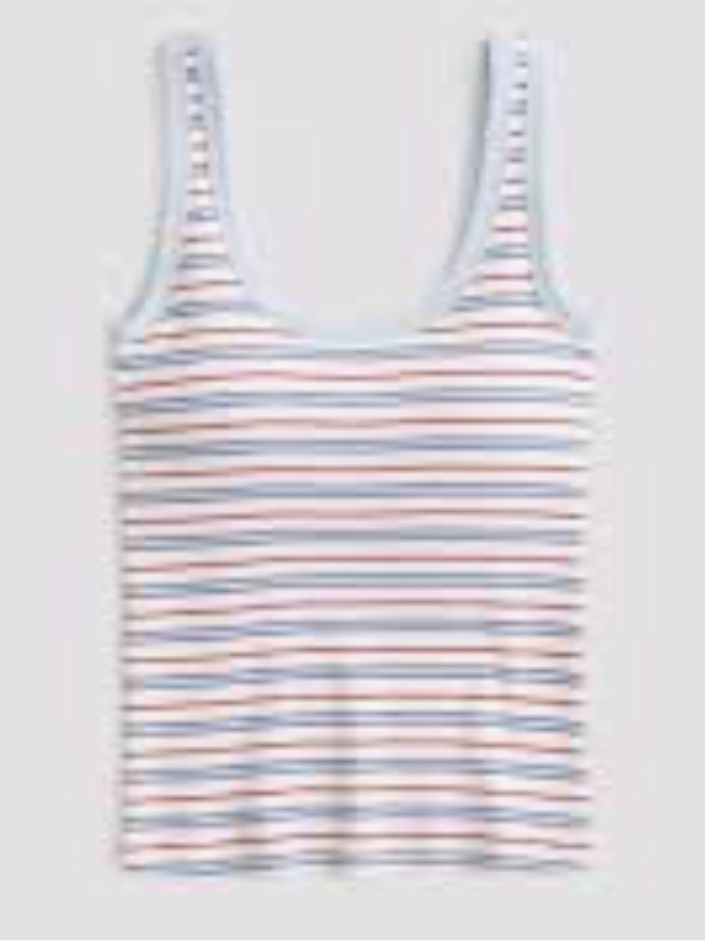 Good American ultra stretch Striped Scoop Neck Tank White and Blue! NWOT! S